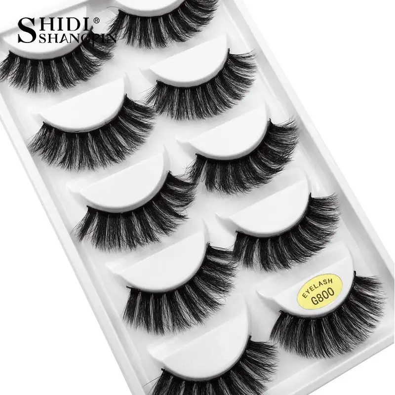50 pairs Eyelashes Wholesale Mink Eyelashes Natural Long False Lashes Makeup 3D Mink Lashes Full Fake Eyelash Extensions - Цвет: G800 10 boxes