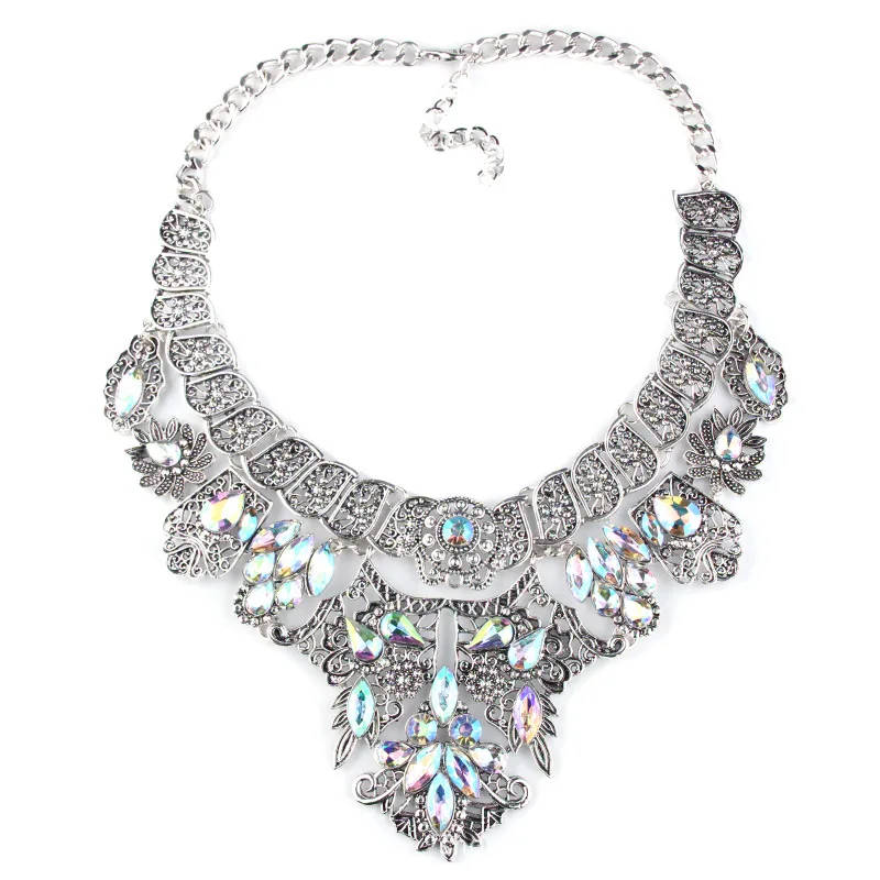 Модное богемное ювелирное ожерелье чокер ожерелье этническое Бохо цыганское серебряное праздничное турецкое этническое массивное ожерелье с подвесками