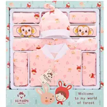 Новинка года, комплект одежды для новорожденных, подарок, хлопок, комплекты одежды для младенцев с персонажами из мультфильмов 19 предметов, детский Подарочный комплект с полной луной HB1007