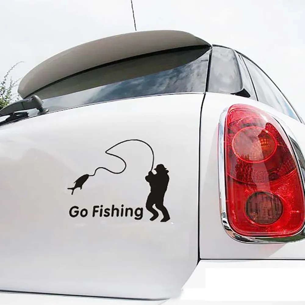 

Popular Go Fishing Vinyl Car Graphics Window Vehicle Sticker Decal Decor Auto