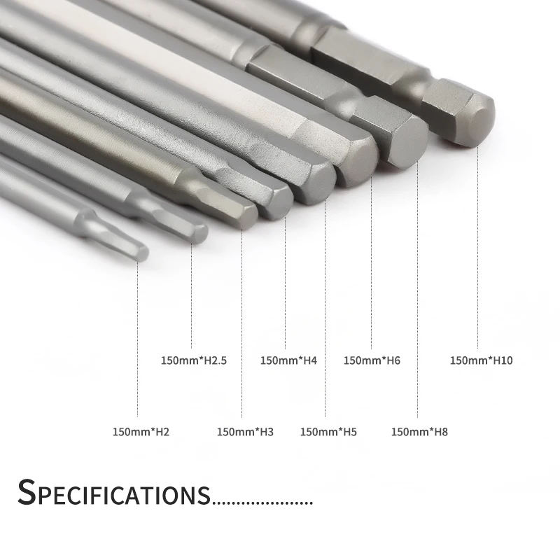 150 мм Длина отвертка сверла по металлу S2 Сталь Биты отвертки шестигранный, магнитный 1/" рука ремонт Наборы инструменты