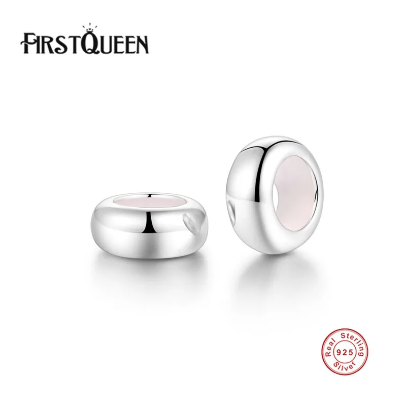 

FirstQueen 2pcs/lot Solid Silver 925 Stopper Silicon Beads Fits Most Popular Original Bracelet Silver Charms for Jewelry Making