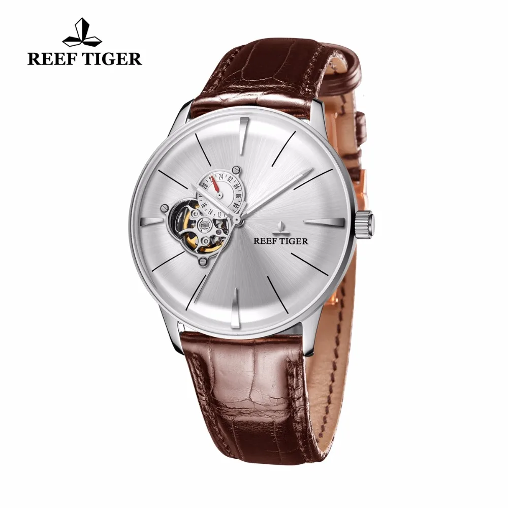 Новый Риф Тигр/RT платье часы для Для мужчин выпуклая линза Стекло Tourbillon