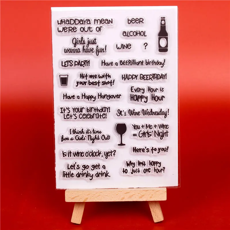 

Word Transparent Clear Stamp for DIY Scrapbooking/photo album Decorative Card making
