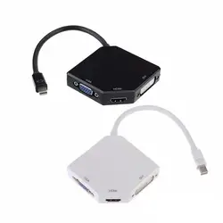 3 in1 Thunderbolt Mini DisplayPort DP VGA, HDMI, DVI адаптер для Apple MacBook