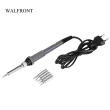 WALFRONT Регулируемый Электрический паяльник сварочный нагревательный карандаш со сменными наконечниками набор инструментов для ремонта паяльной станции набор инструментов