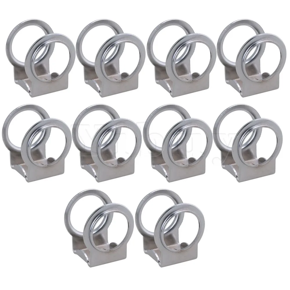 Yibuy 3.7x3.2cm Silver Titanium Drum Fixing Mount Tensioners Bracket
