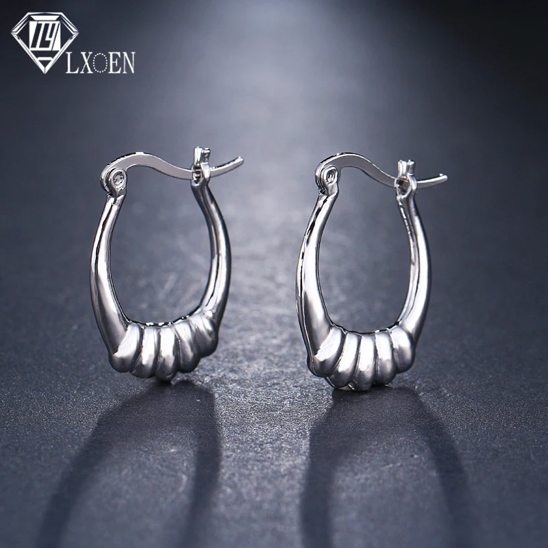

LXOEN Bohemian Stainless Steel Round Earrings Punk Ethnic Stud Earrings Women brinco Jewelry Gift bijoux
