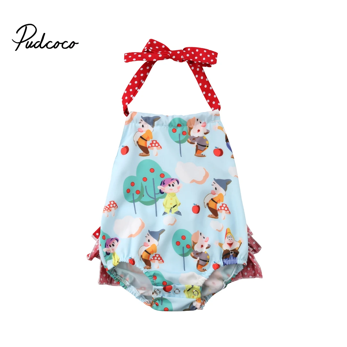 

Christmas Cotton Infant Kid Toddler Baby Girl Romper Carton Princess Snow Jumpsuit Outfit 0-2T Children Clothes