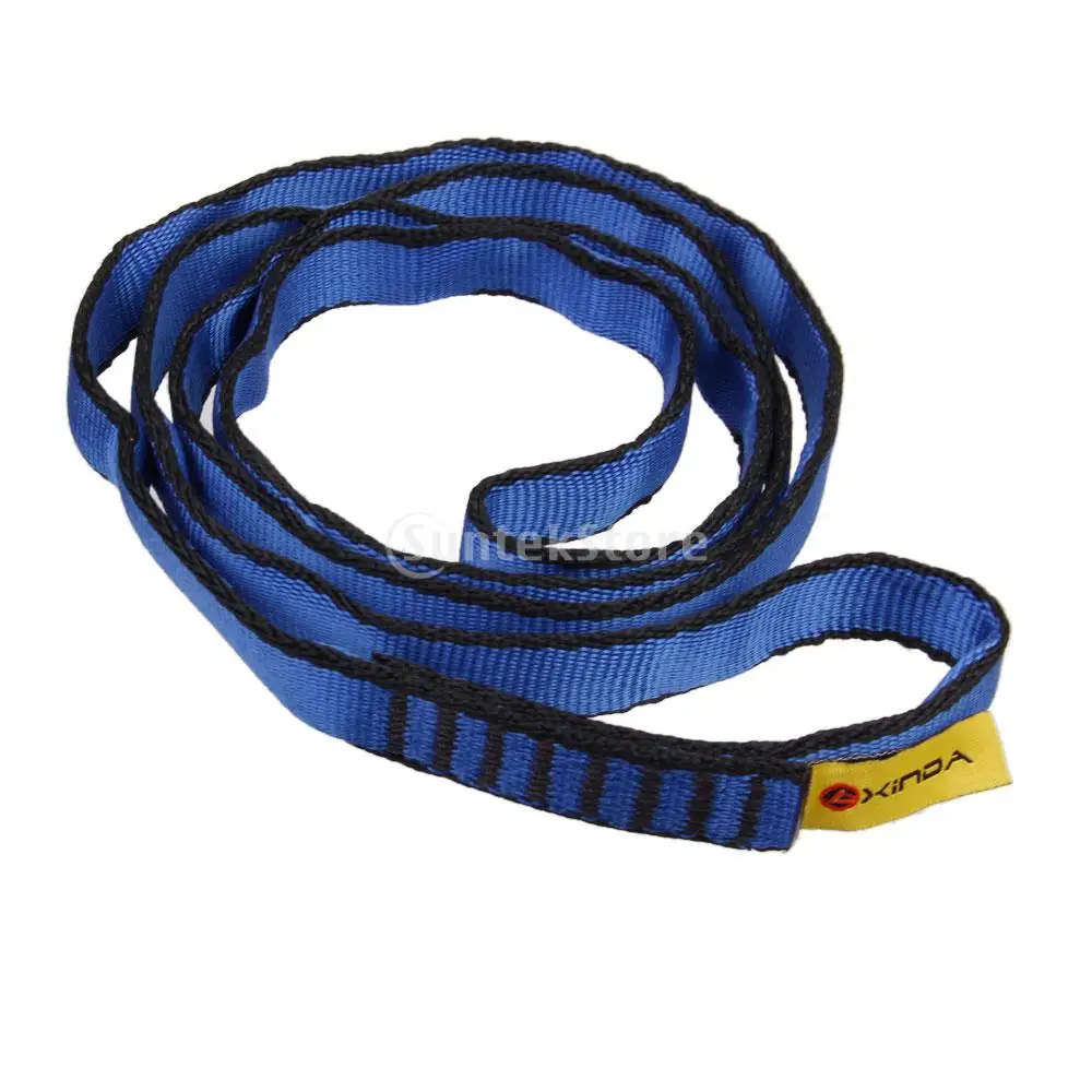 Nylon Rock Climbing Sling Bearing Strap Reinforce Rope Belt Load
