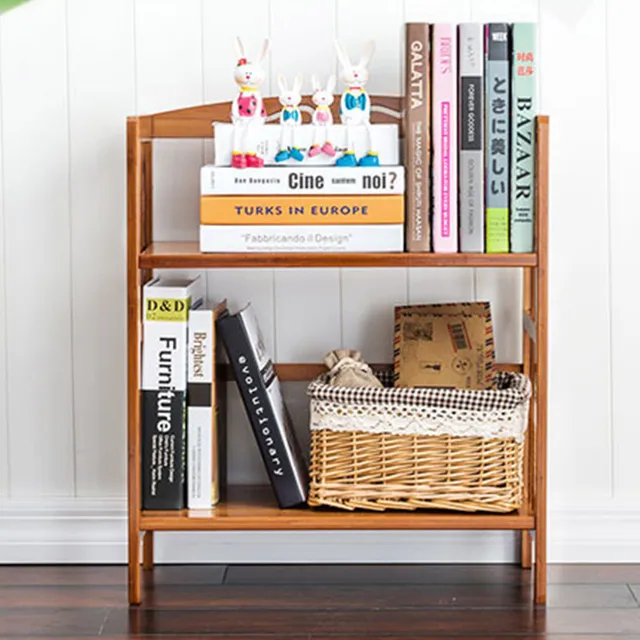 70CM Long DIY Student Desk Bookcase Bookshelf Bamboo Wood Desktop Multi