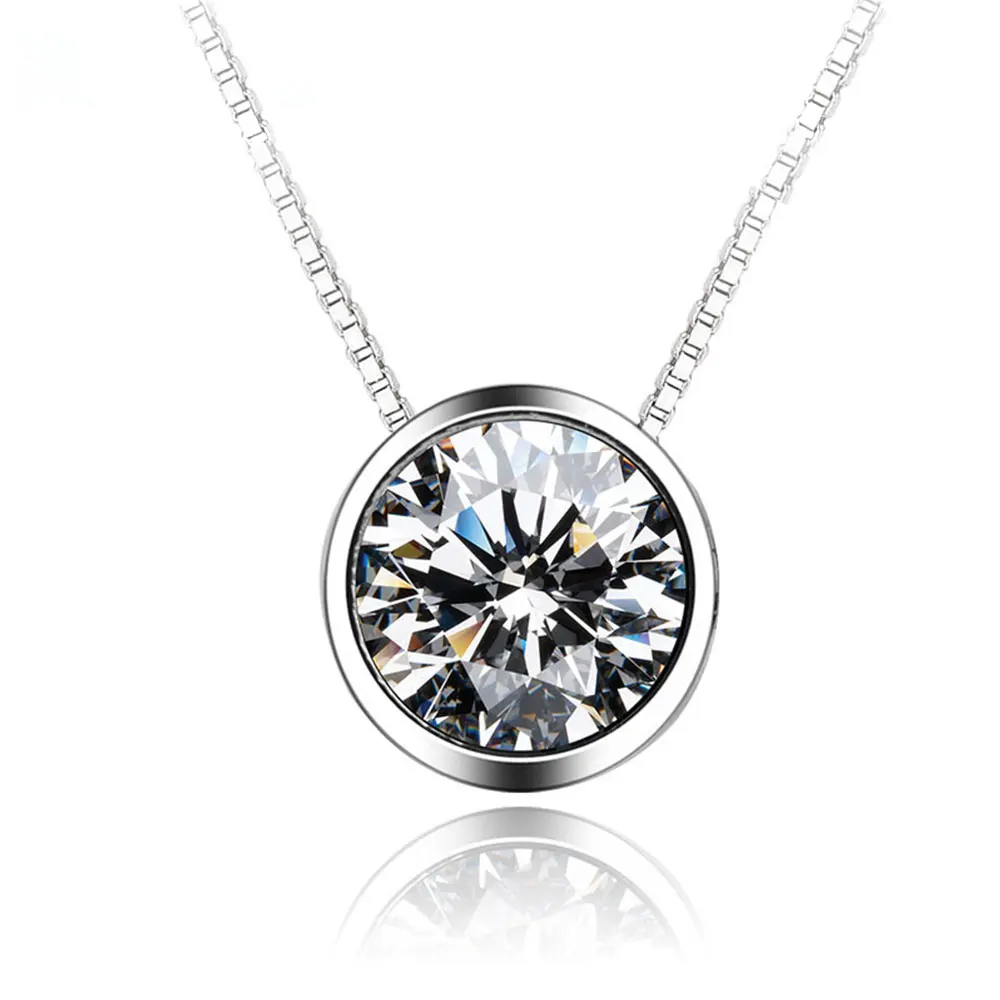 

Glowing Hot Sale White Crystal AAA Cubic Zirconia 925 Sterling Silver Charms Pendant HERN0036