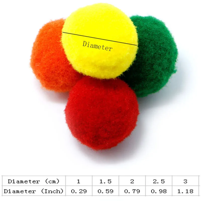 100 шт Ассорти пушистые Помпоны детей DIY ремесла помпоны мяч 10 30 мм|pompom balls|craft pom poms
