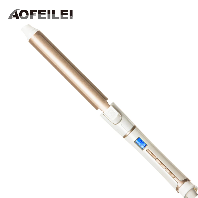 AOFEILEI Professional Perfect Ceramic Electric Hair Waves Curling Iron Digital Hair Curler Roller Wand Styler Styling