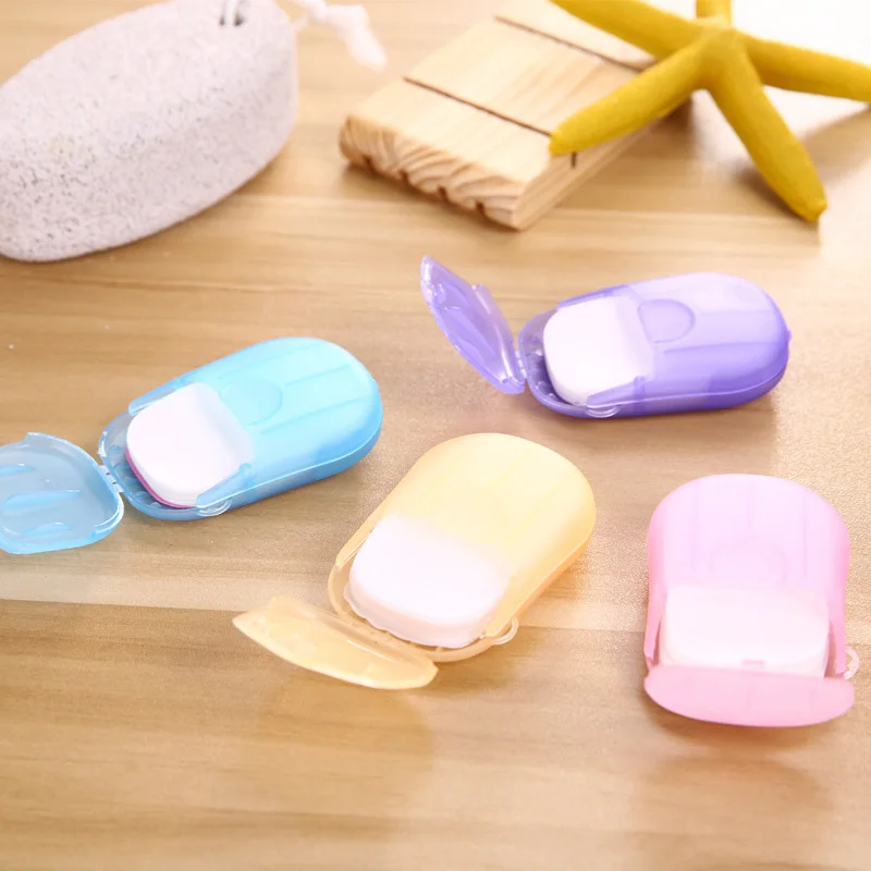 

20pcs Disinfecting Soap Paper Tablets Disposable Convenient Washing Hand Bath Soap Flakes Travel Mini Cleaning Soap Sheet