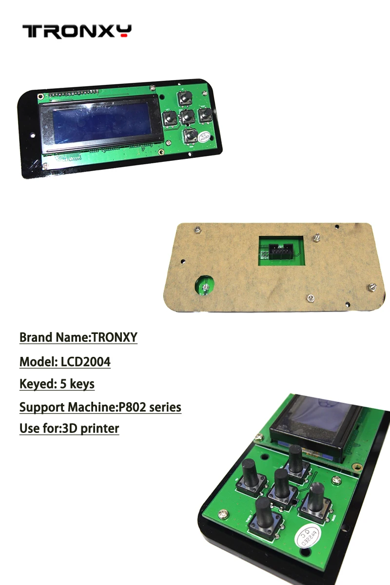 

1pcs 3D printer LCD display Screen 5 key 2004 with acrylic mount Free shipping
