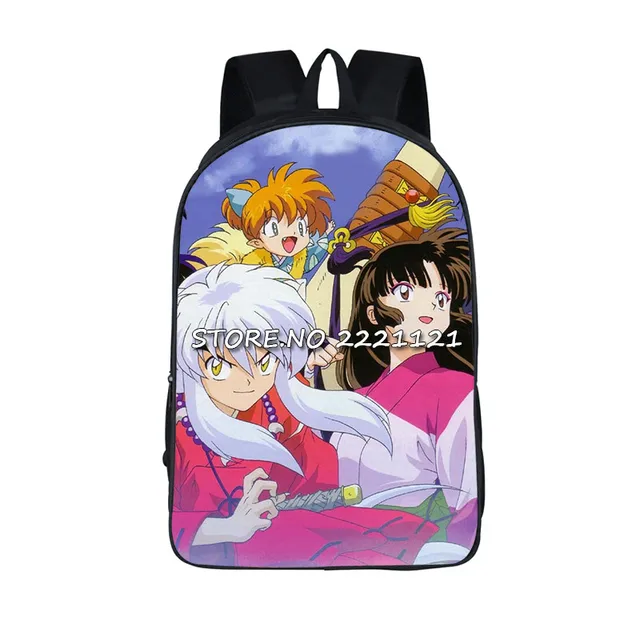 Anime Inuyasha Backpacks Children School Bags Cartoon Teenager