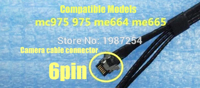 a1398 2012 lcd screen assembly camera cable 6pin 02