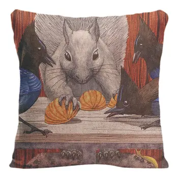 

Cute Cartoon Cushion Cover Decorative Pillow For Car Covers Dancing Woman Pillow Case Cotton Linen Rabbit Home Decor Pillowcase