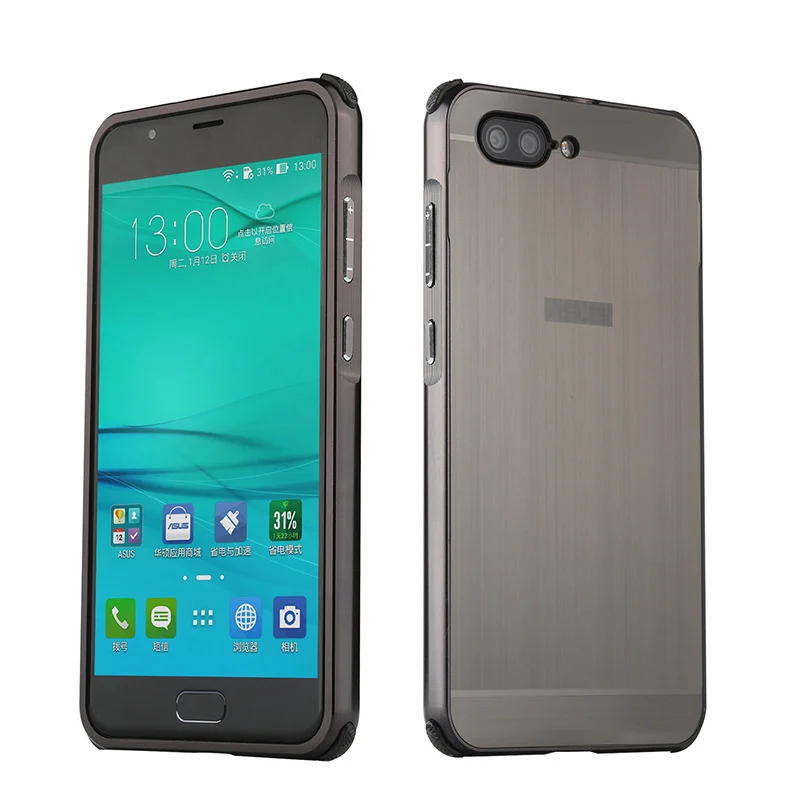 

For ASUS ZenFone 4 Max Plus ZC550TL Case 2 IN 1 Brushed Metal Frame Hard PC Back Cover Phone Cases For Asus Zenfone 4 Max Plus