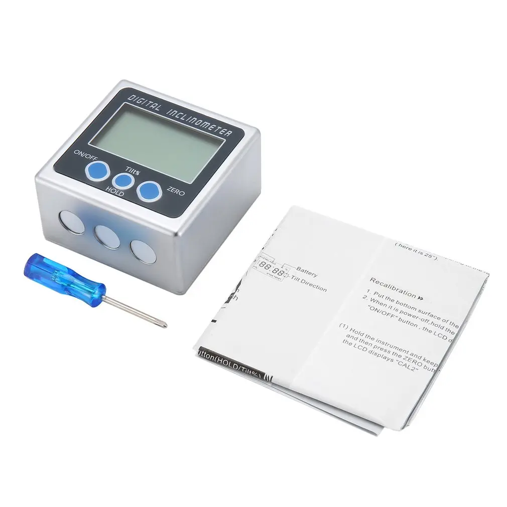 

Mini Digital Angle Gauge Electronic Protractor Inclinometer Waterproof Tilt Box with Single Side Magnetic Base