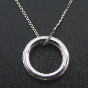 

Women Pendant 100% 925 Sterling Silver Pendant Choker Necklace Round Pendant Fashion 2016 Brand Fine Jewelry For Women Nice Gift