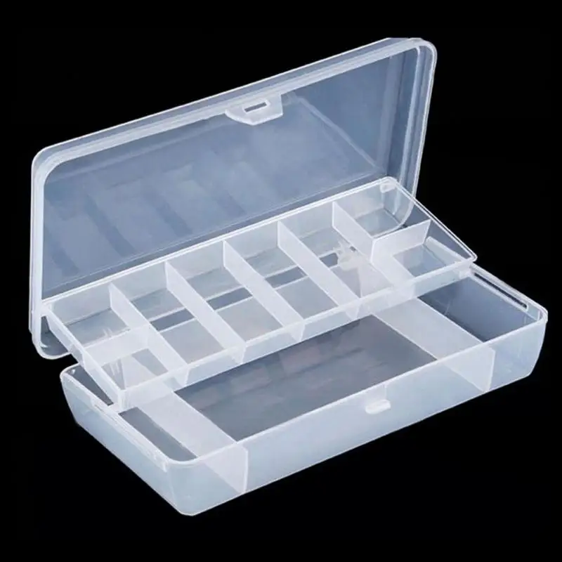 Hand Tool Storage Box Organizer Case Plastic Tray Compartments Fishing Lure Tackle Box Two-Sided Storage Cases for Putting Hooks tool chest with tools