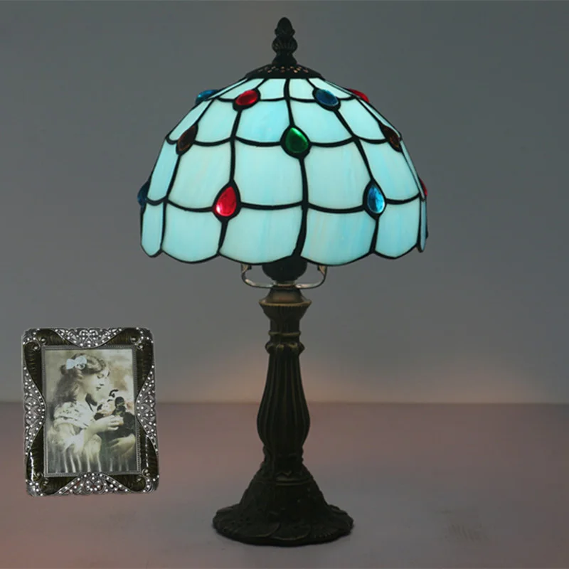 

TUDA 20X38cm European Table Lamp Living Room Bedroom Bedside Table Lamp Retro Creative Bar Cafe Table Lamp