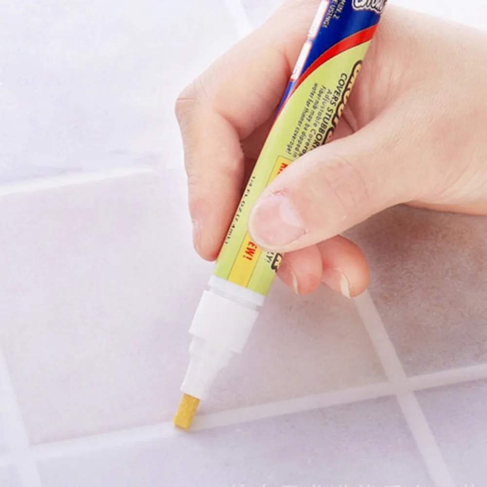 Non-toxic Permanent Grout-Aide& Tile Marker Water-resistant Odorless Ceramic Tile Repair Pen with Reversible Nib Dropshipping