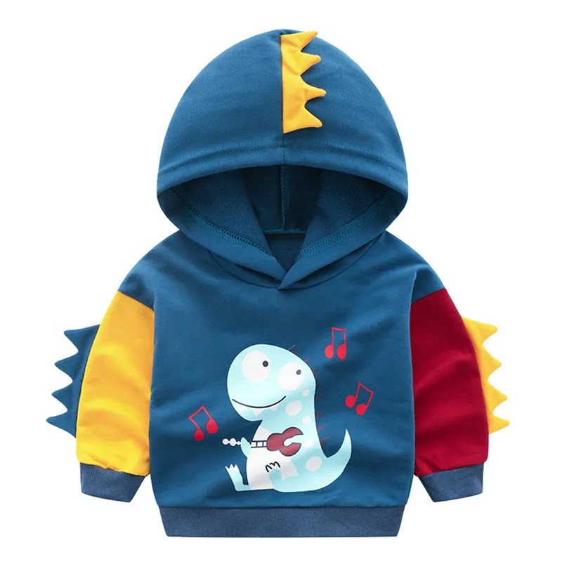 

Kids' Boys' Girls' Solid Fleece Crew Hooded Dinosaur Long Sleeve Fashion T Shirt Pullover Youth Sweatshirt Cotton Sweater#294033