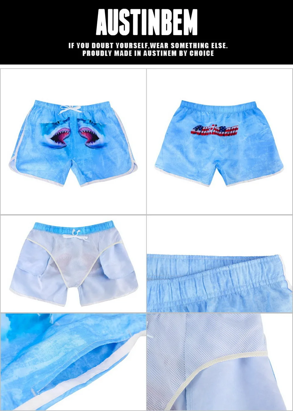 Shorts de praia e surfe