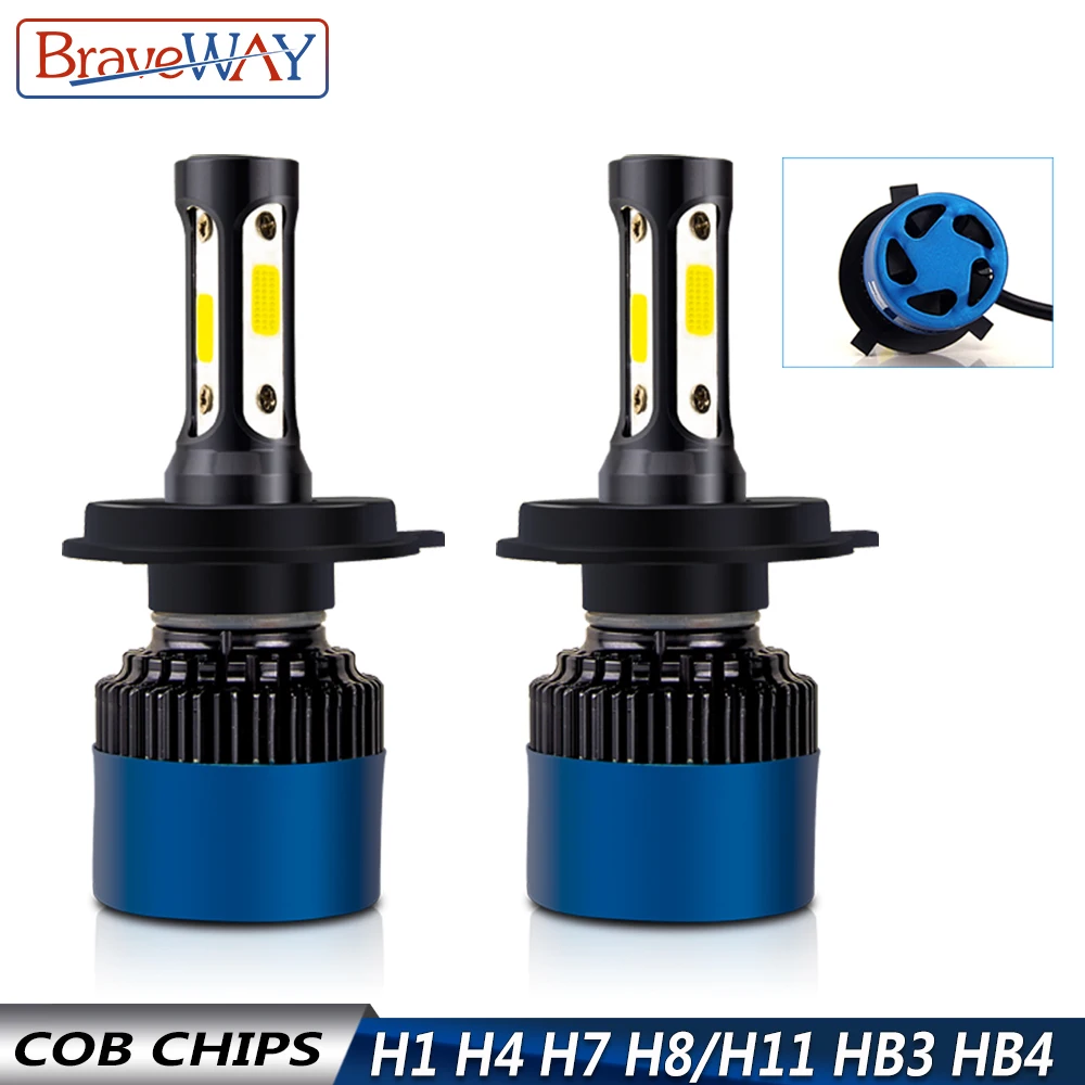

BraveWay H7 LED Lamp for Car H4 H11 HB3 HB4 9005 9006 H1 LED Headlamp 6500K 12V Car Headlight Bulbs LED HB3 HB4 H4 Fog light