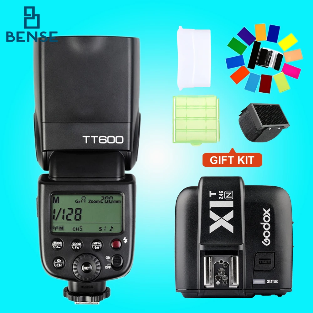 

Godox TT600 2.4G HSS Wireless Flash Speedlite + X1T-N Transmitter for Nikon