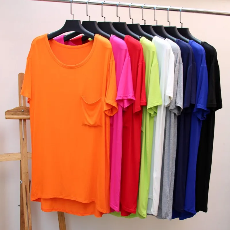 

2019 Summer plus size S-5xl 6xl Cotton T Shirt Women Solid Basic Tshirt Woman Tops Casual Short Sleeve T-shirt black white gray