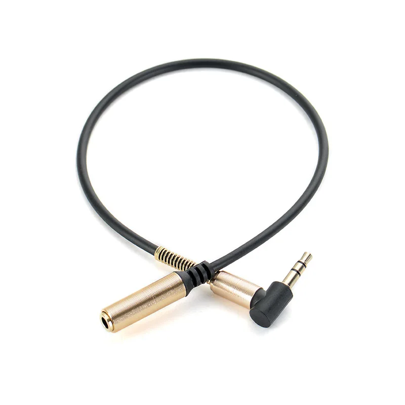 

3.5mm Male-to-female Elbow Earphone Extension Line Aux Extended Speaker Song Computer Audio Adapter