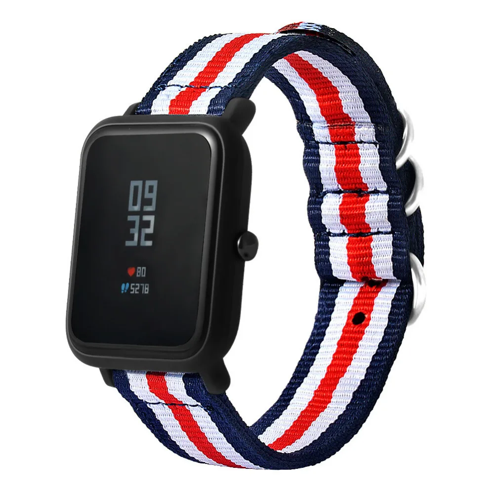 

Hot 2017 Canvas Watch Band Strap With Buckle Connector For Amazfit Sport dropshiping Y7810