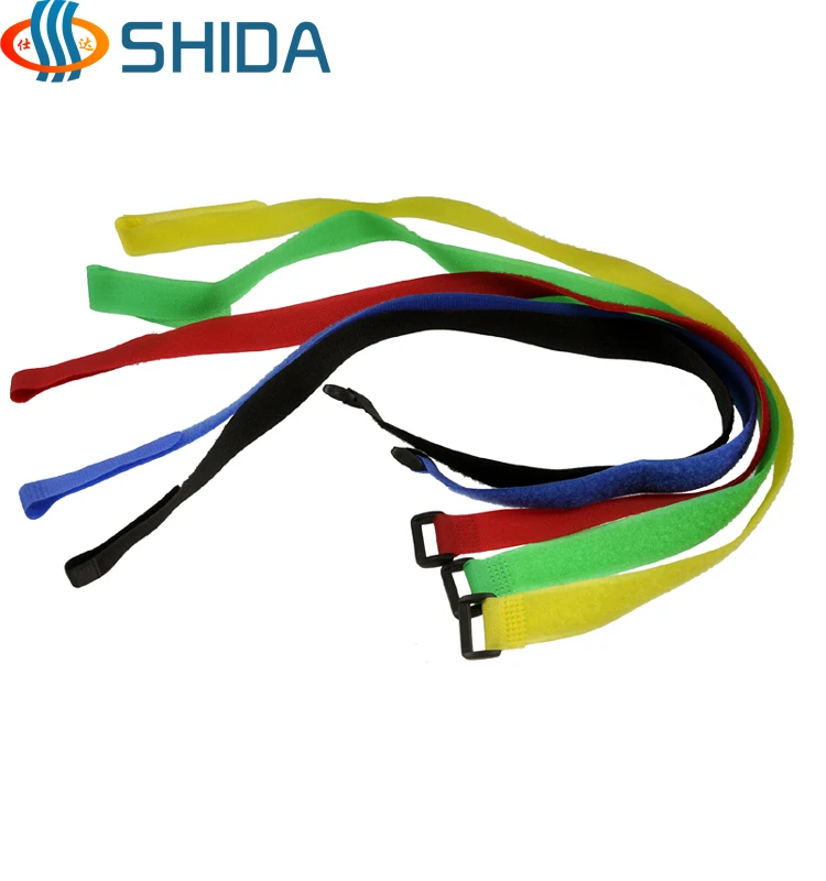 

20 pcs 2.5 Width 20 - 75 cm Length Nylon Cable Ties Reusable Wire Organizer Strap Hook Loop Fastener Tape with Plastic Buckle