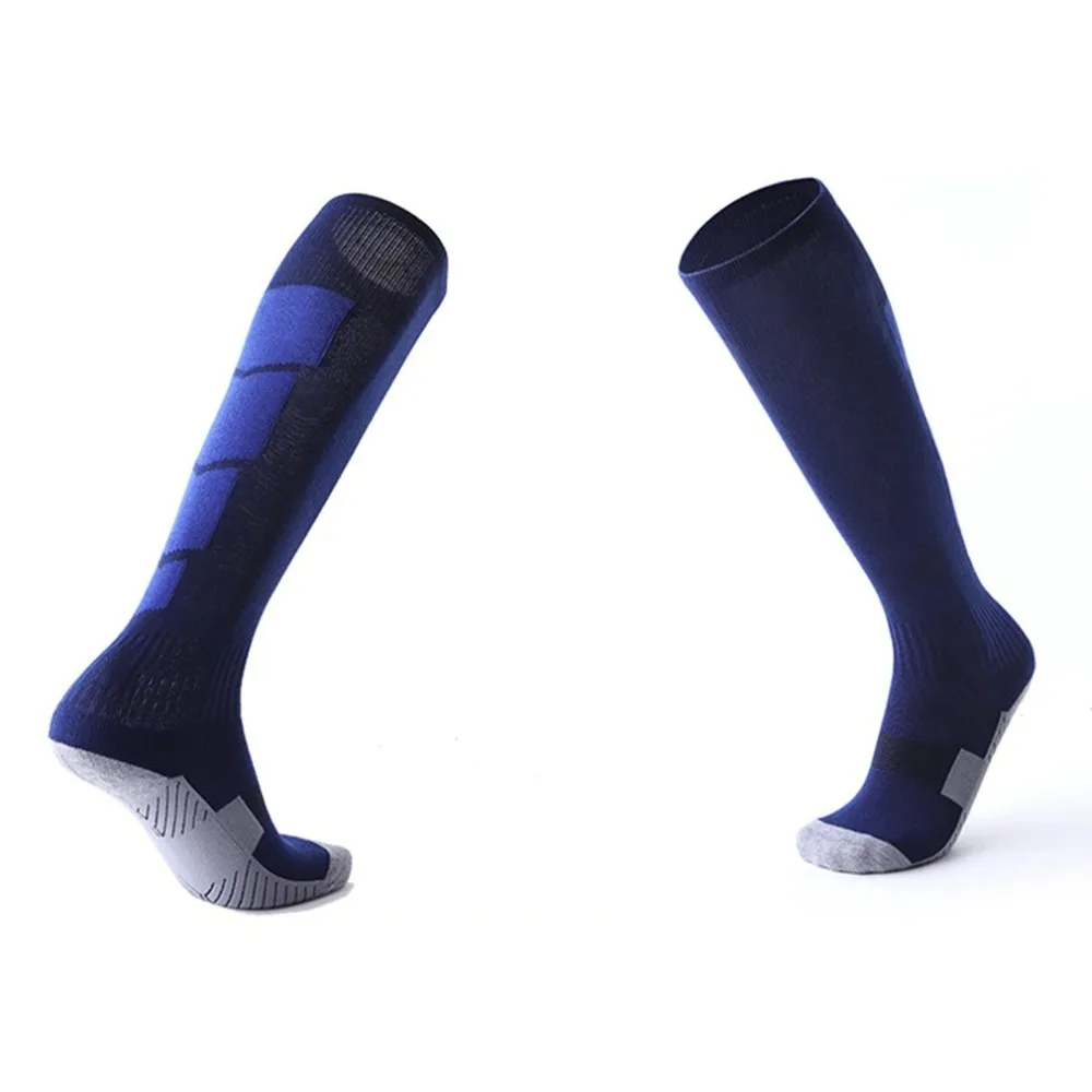 1 Pair Anti-Slip Soccer Sports Socks Men Sock Football Knee Above Long Stockings High Socks for Baseball Basket Sports