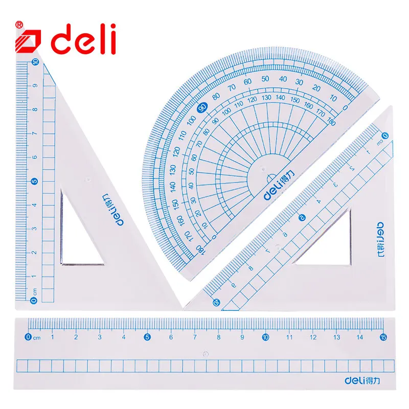 Deli Creative Flexible Ruler Set Stationery Drawing Ruler Straight