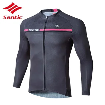 

Santic Men Cycling Jersey 2018 Outdoor Sports Bike Clothing For Men Shirts Road Bicycle Jersey Long Sleeve Camisa Ciclismo