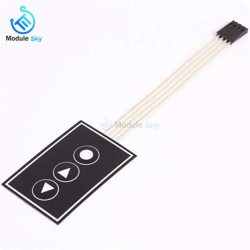 

1x3 Matrix Array 3Key 1*3 Keys Membrane Switch Keypad Keyboard 36*55mm