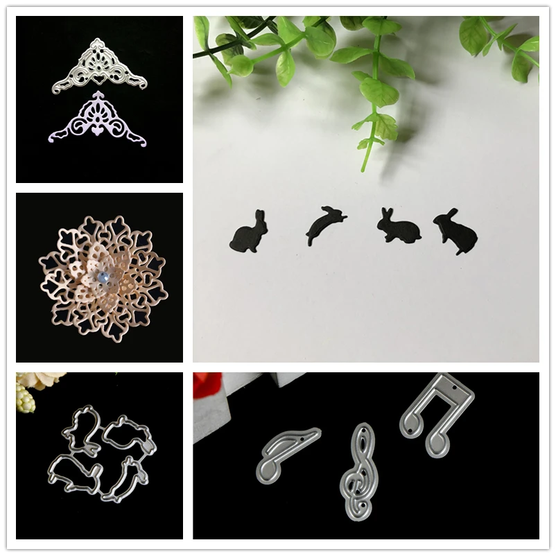 

Snowflake Music Note rabbit Greeting Cards Cutting Dies Stencil DIY Scrapbooking Die Cuts Album Paper Cards Embossing Crafts