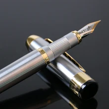 1PC High End Fountain Pens Office Supplies Genuine Metal Fountain Pen Gifts School Executive Caneta