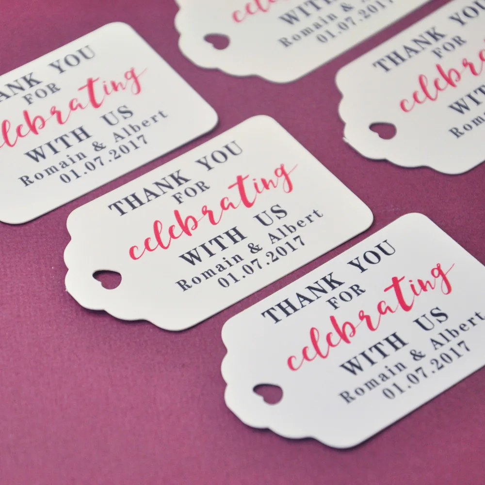 Personalized Gift Tags Thank You Wedding Tag 25pcs Set Customized Tags Thank You Wedding Tag 25pcs