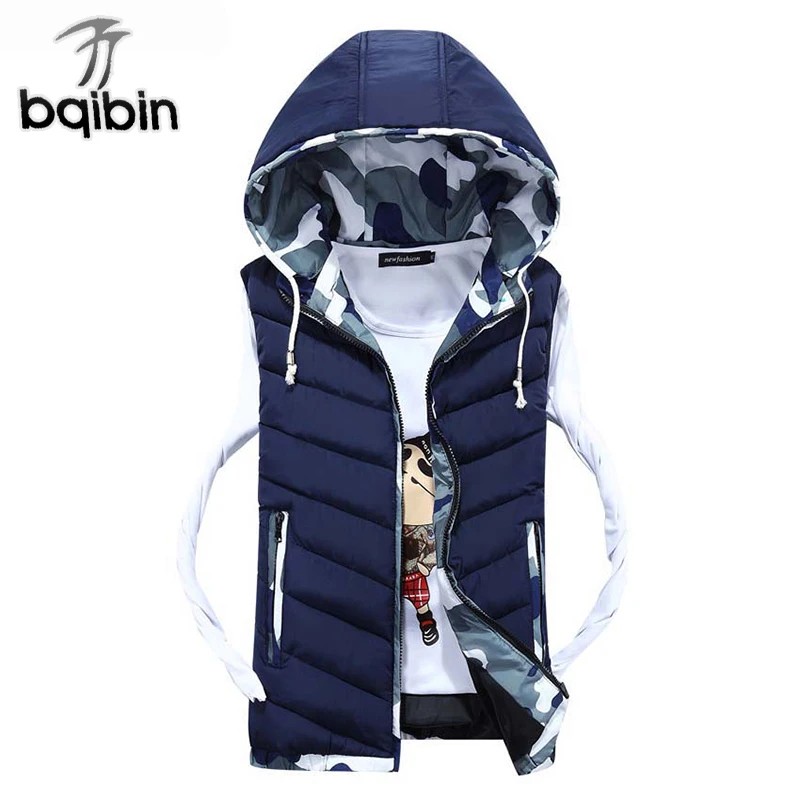 

2019 New Men'S Cotton Vest Autumn And Winter Couple Models Thickening Warm Cotton Vest Men'S Hooded Vest Jacket