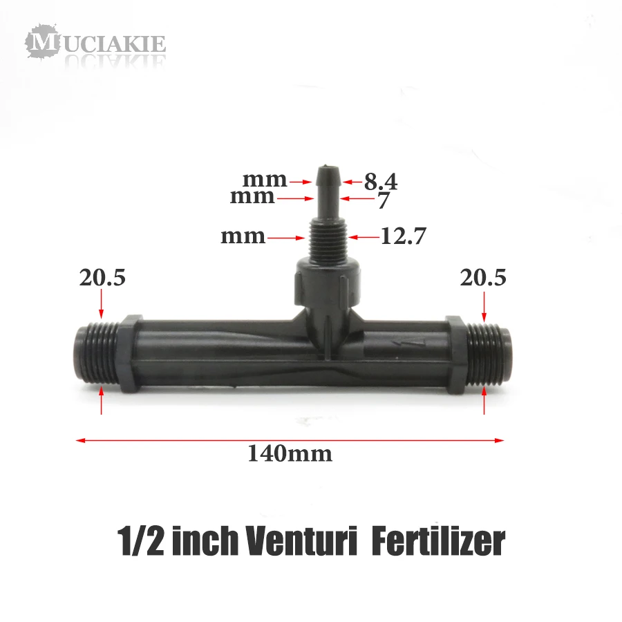 MUCIAKIE 1/2 ''3/4'' 1 ''удобрение Вентури оросительное устройство инжекторный смеситель сельскохозяйственный садовый Комплект труб для воды соединитель для сада - Цвет: 1 xAB159CS