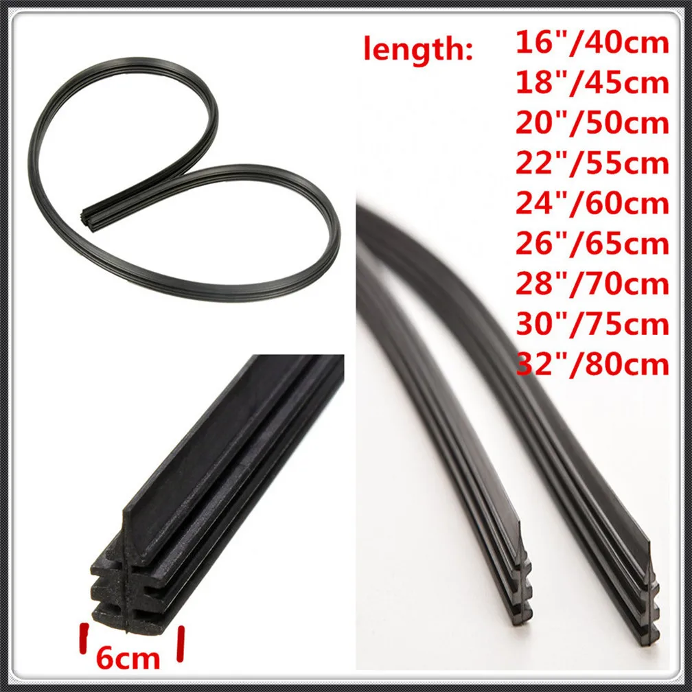 

Car Rubber Bracketless Windshield Wiper Wash Blade Refill for Toyota V Hilux Land Cruiser Avanza Carina Celica Corona