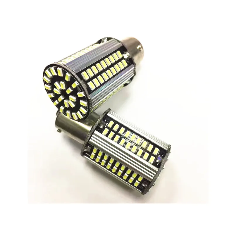 

2017 T20/T25 S25 1156 1157 3014 114SMD LED 12V-24V electrodeless non-polar constant CC permanent current error free canbus CAR