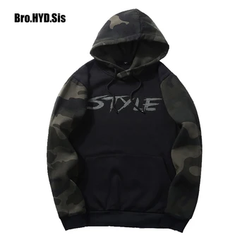 

Camouflage Print Men Hoodie High Street Style Sweatshirts Polyester Hooded Sweatshirt Loose Fit Pullovers Hoody Men Clothes