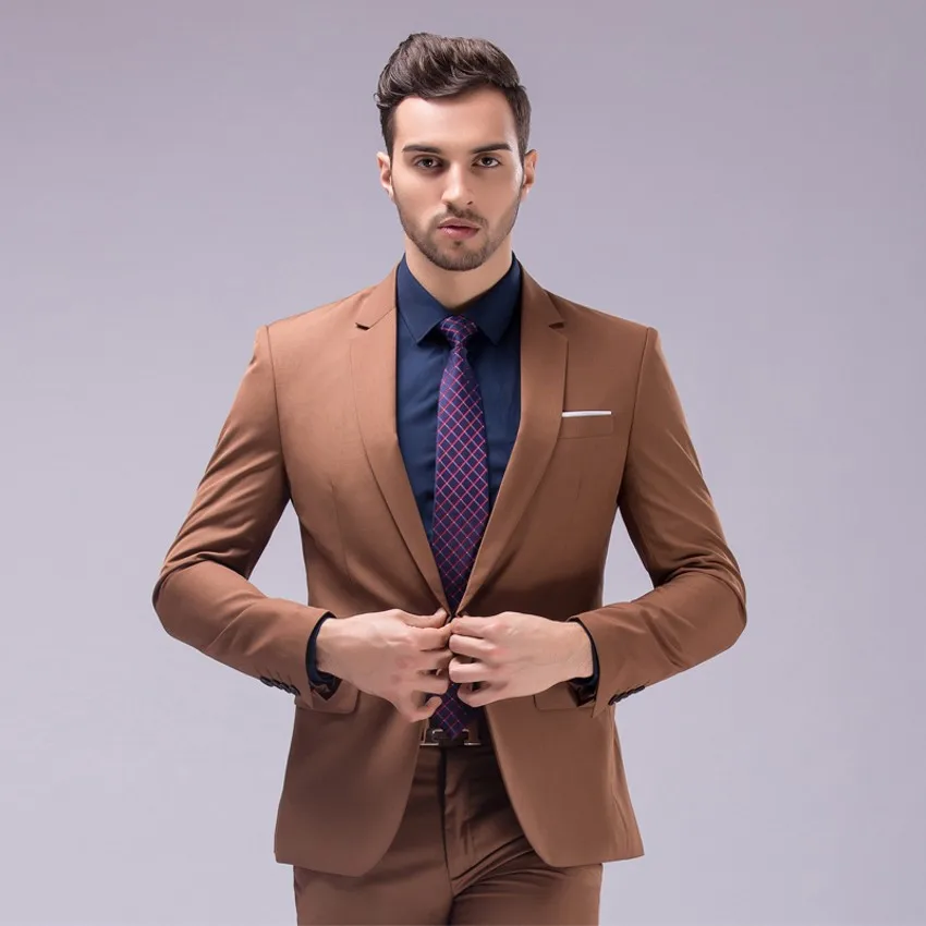 New Terno New Fashion Men Suit Shiny Wedding Groom Suits For Brand